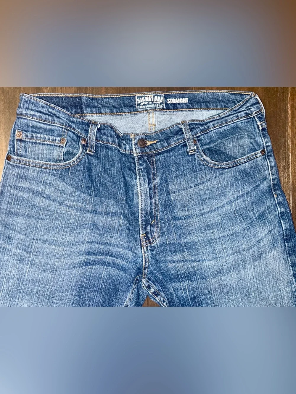 Levi’s Signature Straight Jeans Men’s 36x32 Medium Wash Stretch Denim Classic
